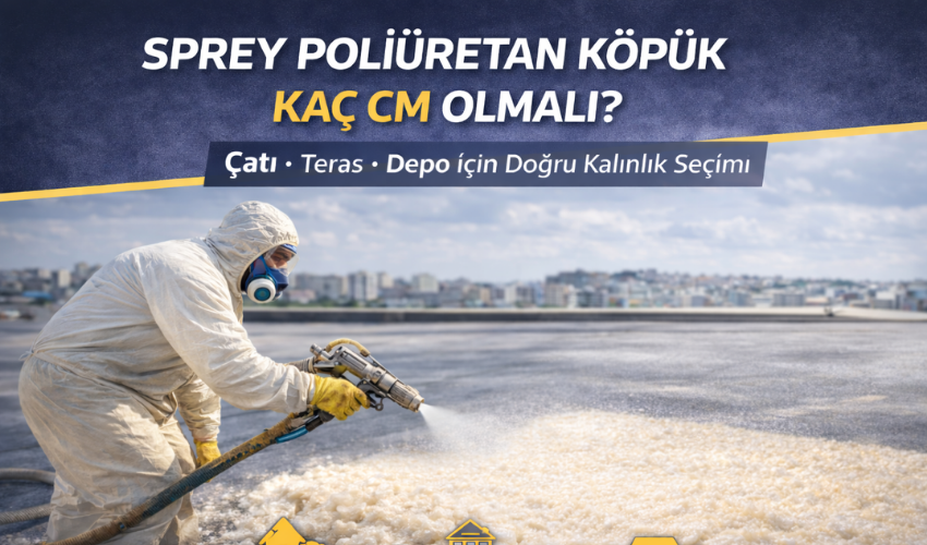 Read more about the article Sprey Poliüretan Köpük Kaç cm Olmalı? Çatı–Teras–Depo İçin Kalınlık Seçimi ve Yanlış Kalınlığın Maliyeti