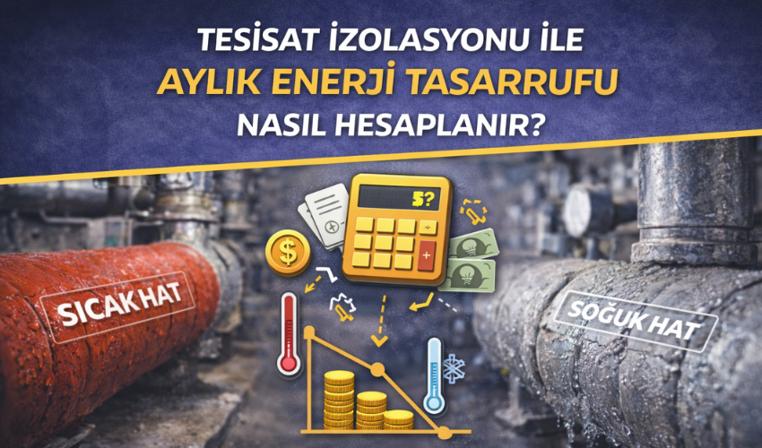 Read more about the article Tesisat İzolasyonu ile Aylık Enerji Tasarrufu Nasıl Hesaplanır? Sıcak Hat–Soğuk Hat Örnek Senaryolar ve Yoğuşma Maliyeti