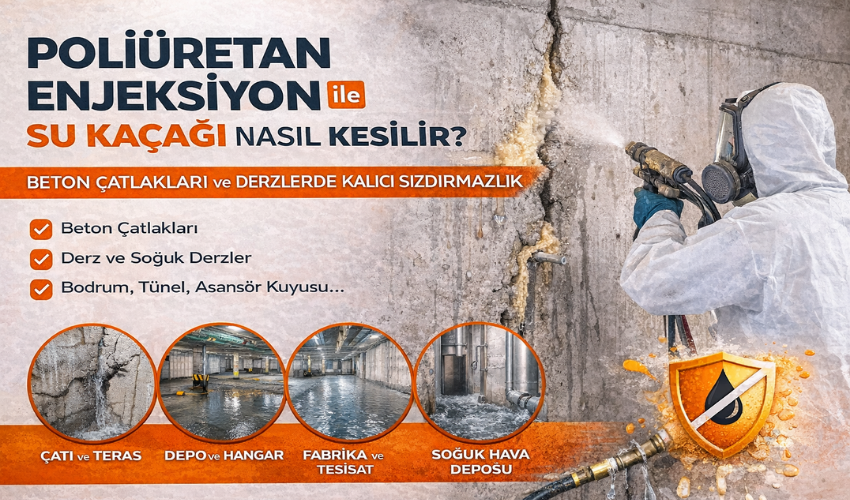 You are currently viewing Poliüretan Enjeksiyon ile Su Kaçağı Nasıl Kesilir? Beton Çatlakları ve Derzlerde Kalıcı Sızdırmazlık